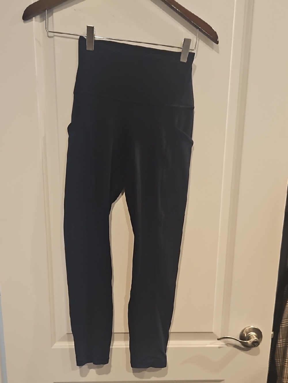 High-Waist Blue Leggings
